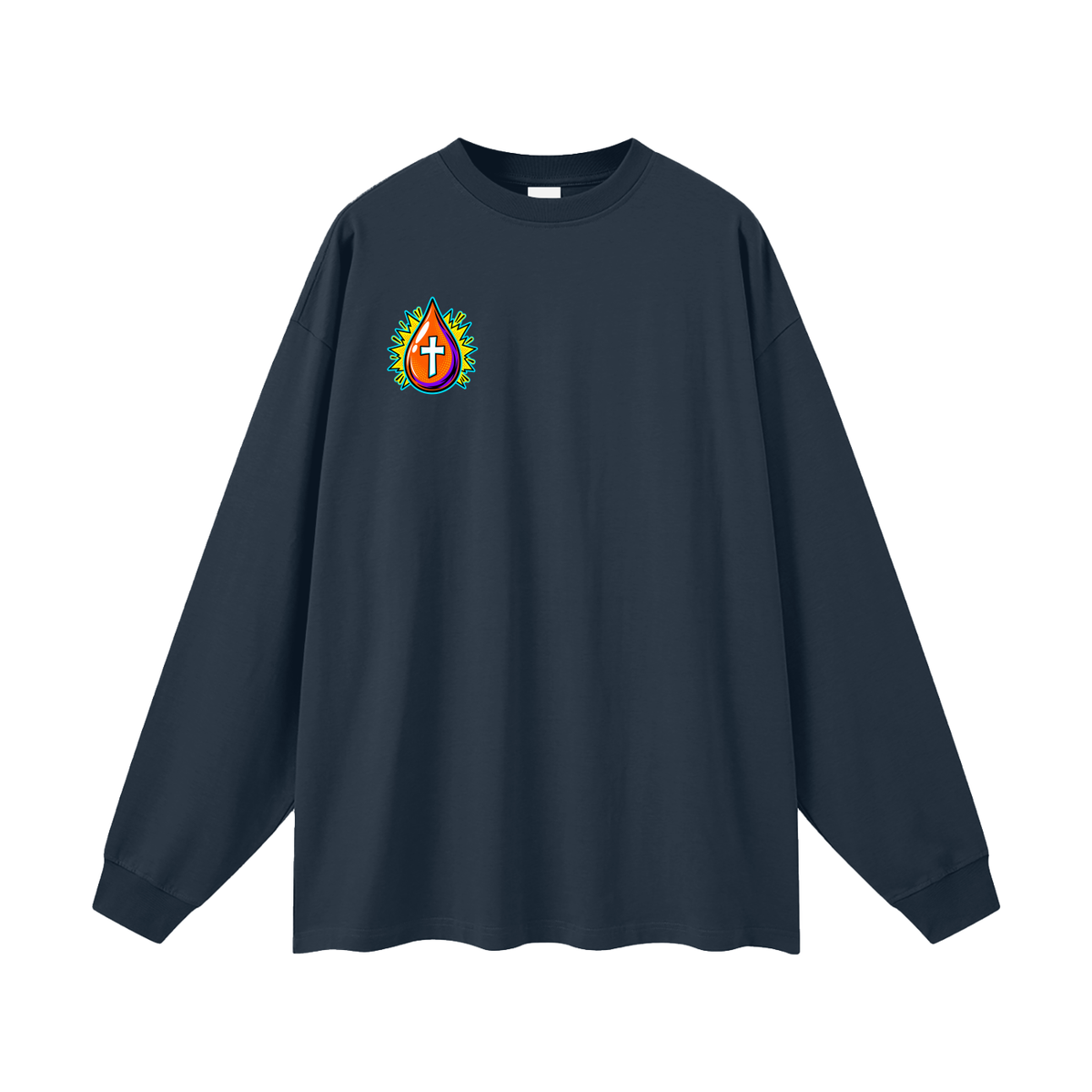 JESUS DIED ONCE BACKED UP BY Romans 6:9-10 Long Sleeve T-Shirt