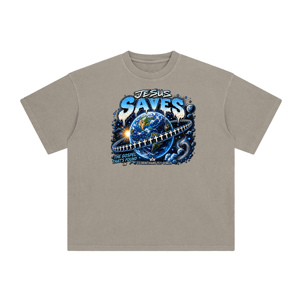 JESUS SAVES THE GOSPEL THAT'S FOUND IN 1 CORINTHIANS 15:1-4 NKJV T-Shirt