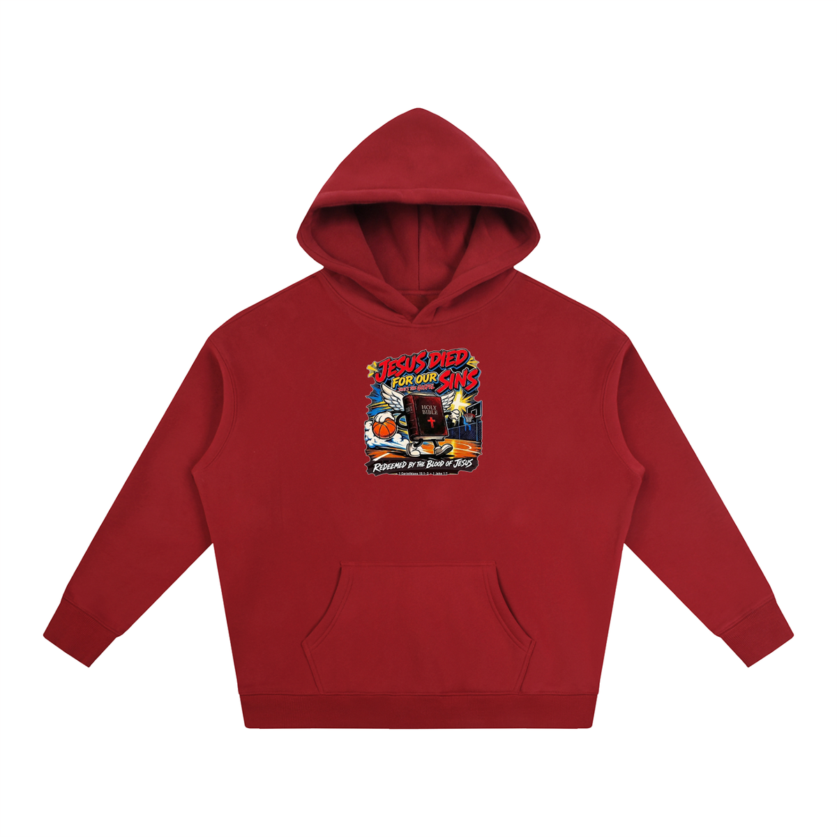 Jesus died for our sins that's the gospel redeemed by the blood of Jesus 1 Corinthians 15:1-3 . 1 John 1:7 Hoodie
