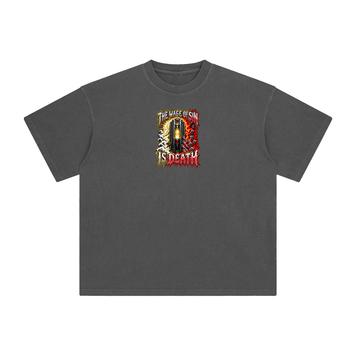 THE WAGE OF SIN IS DEATH WORKOUT YOUR SALVATION WITH FEAR & TREMBLING T-Shirt