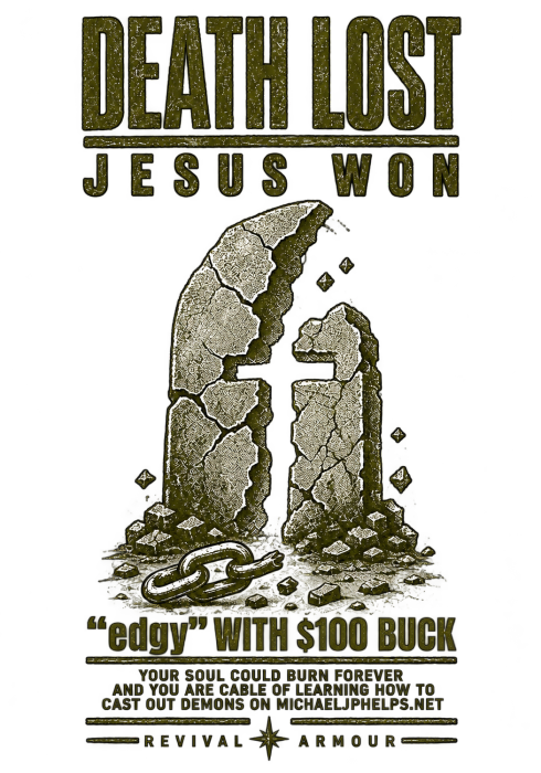 DEATH LOST JESUS WON "edgy" WITH $100 BUCK YOUR SOUL COULD BURN FOREVER AND YOU ARE CABLE OF LEARNING HOW TO CAST OUT DEMONS ON MICHAELJPHELPS.NET Long Sleeve T-Shirt