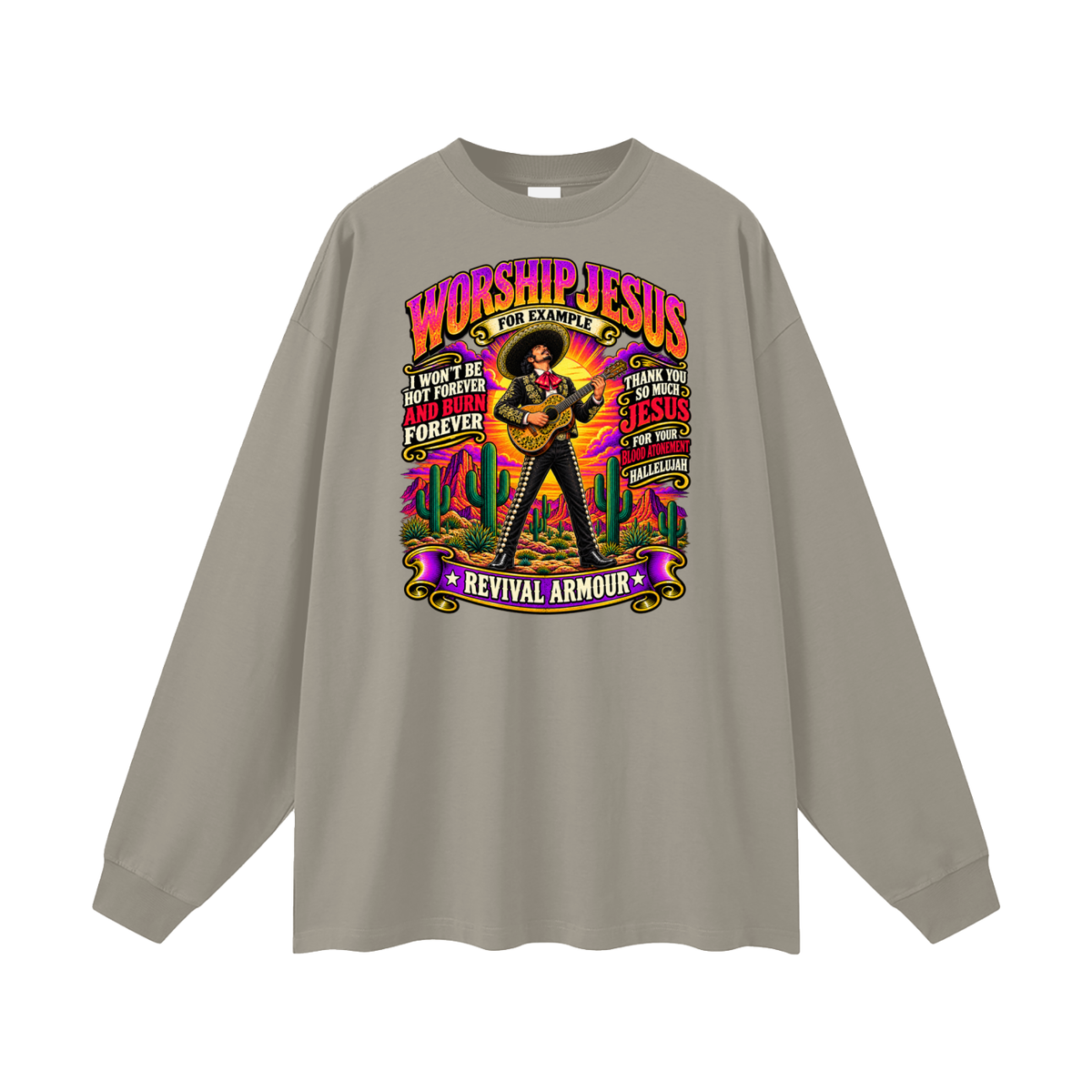 WORSHIP JESUS revival armour Long Sleeve T-Shirt