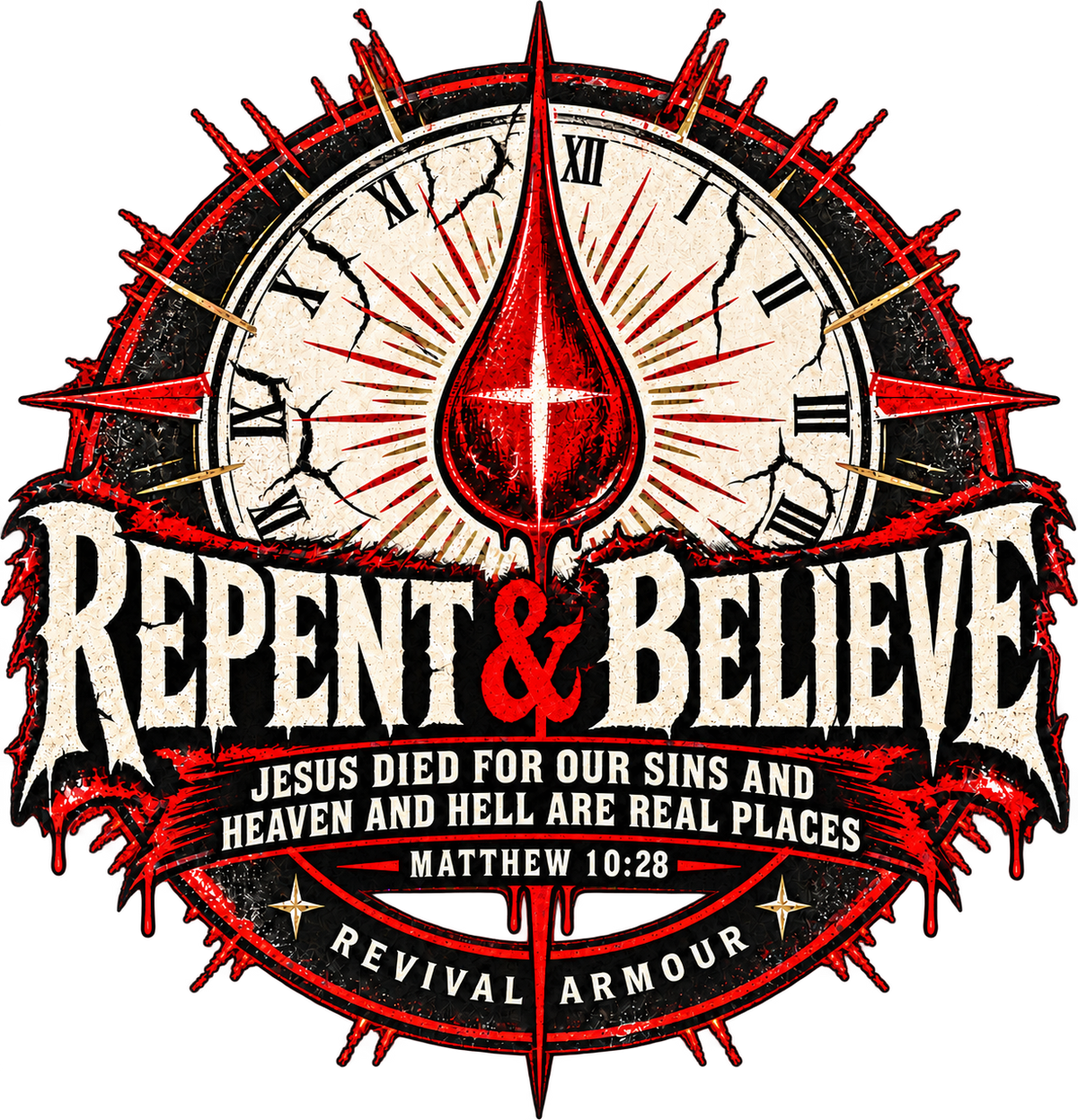 REPENT & BELIEVE JESUS DIED FOR OUR SINS AND HEAVEN AND HELL ARE REAL PLACES MATTHEW 10:28 (THAT'S NOT A quote) Shorts