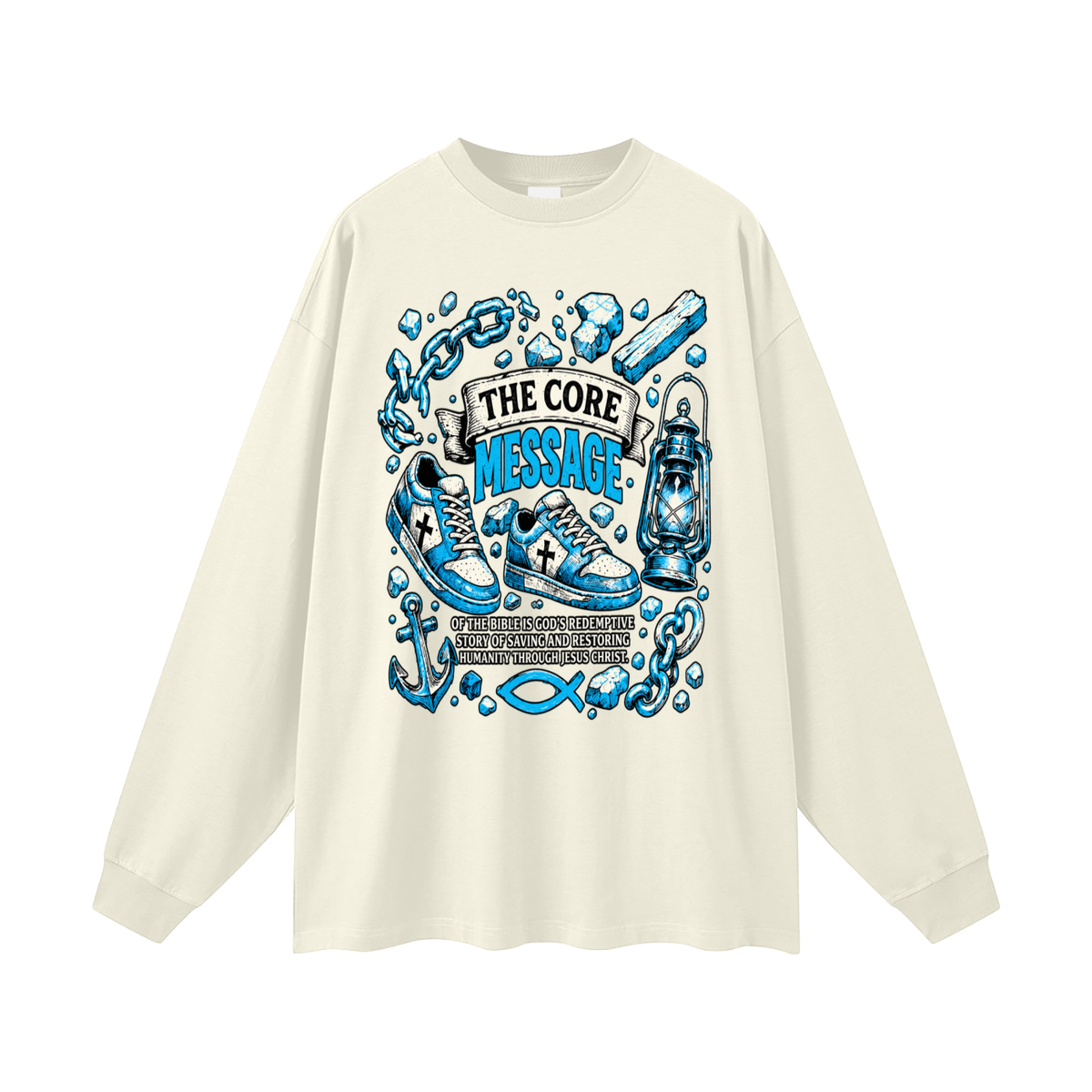 the core message of the bible is God's redemptive story of saving and restoring humanity through Jesus Christ. Long Sleeve T-Shirt