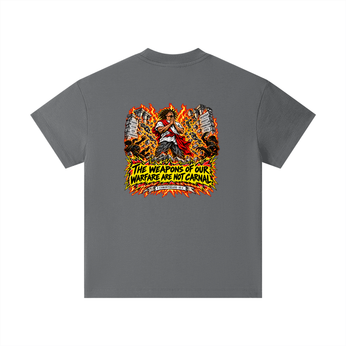 THE WEAPONS OF OUR WAREFARE ARE NOT CARNAL (2 CORINTHIANS 10:4) Kids T-Shirt