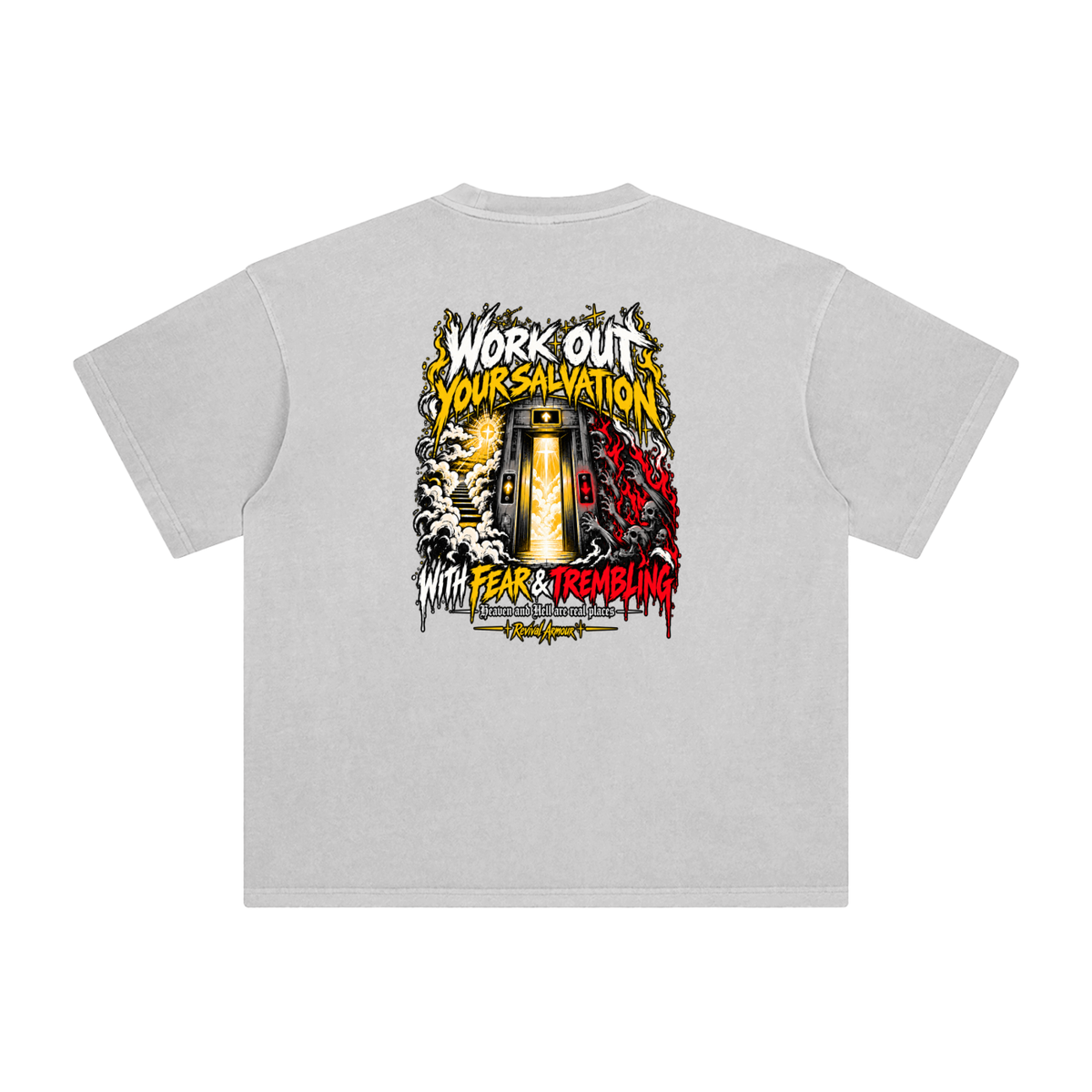 THE WAGE OF SIN IS DEATH WORKOUT YOUR SALVATION WITH FEAR & TREMBLING T-Shirt