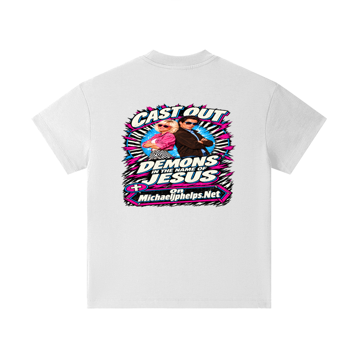 Cast out demons in the name of Jesus on Michaeljphelps.Net Kids T-Shirt
