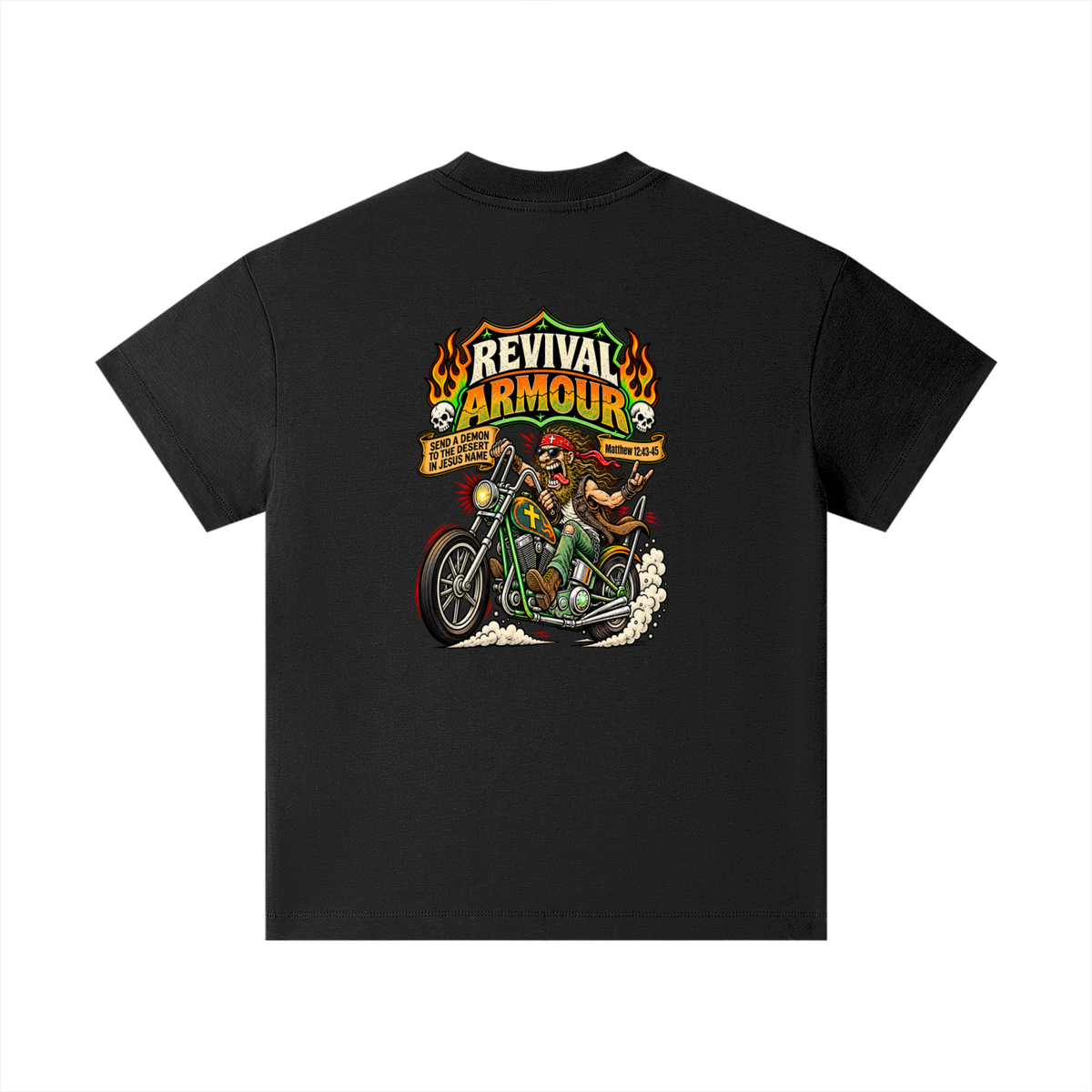 JESUS SAVES REVIVAL ARMOUR SEND A DEMON TO THE DESERT IN THE NAME OF JESUS Kids T-Shirt