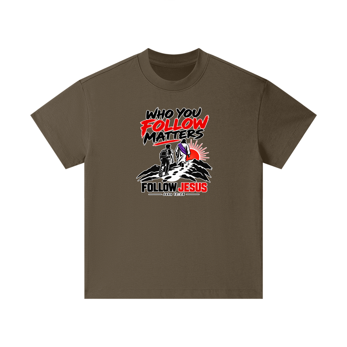 WHO FOLLOW MATTERS FOLLOW JESUS - JOHN 12:26 - Kids T-Shirt
