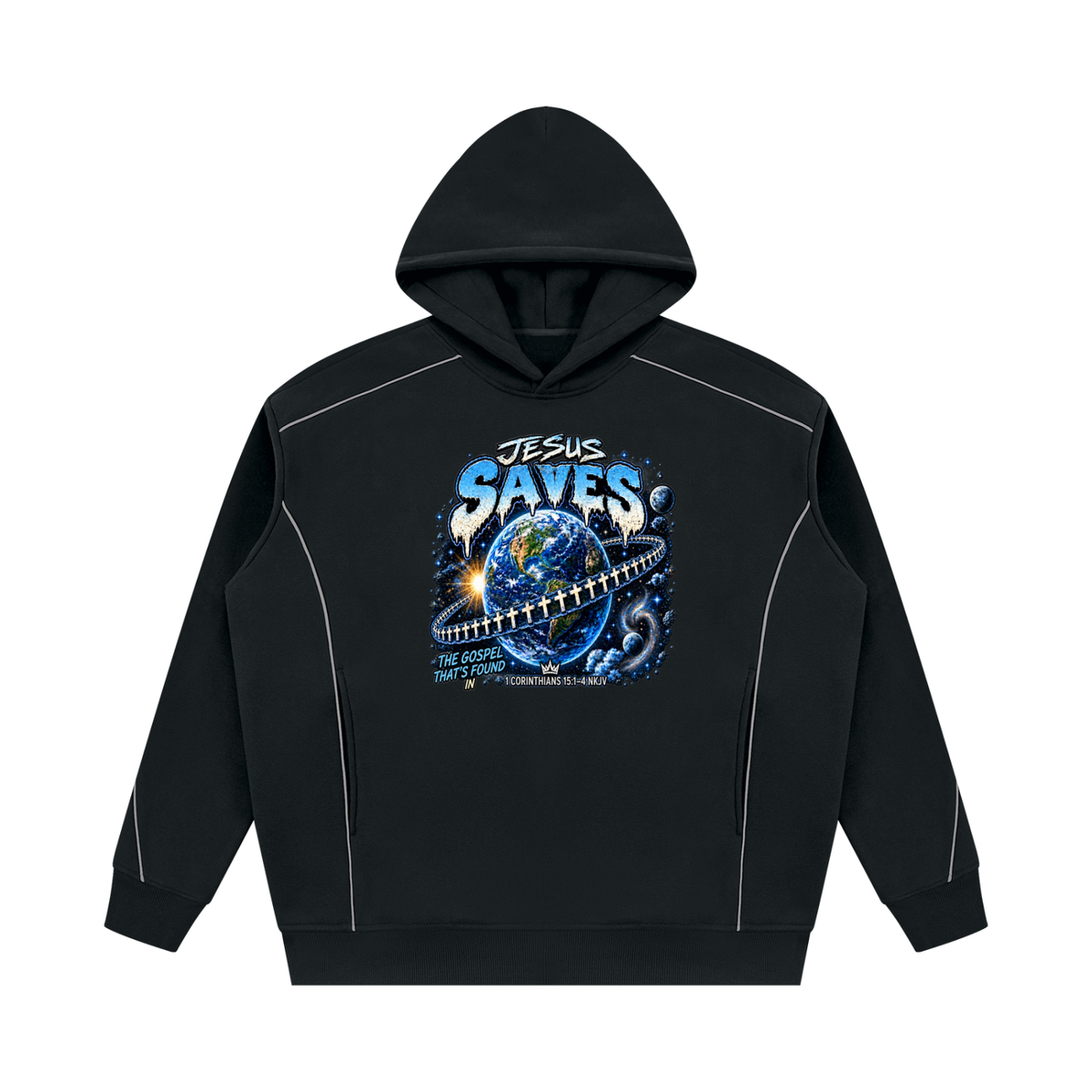 JESUS SAVES THE GOSPEL THAT'S FOUND IN 1 CORINTHIANS 15:1-4 NKJV no pocket Hoodie