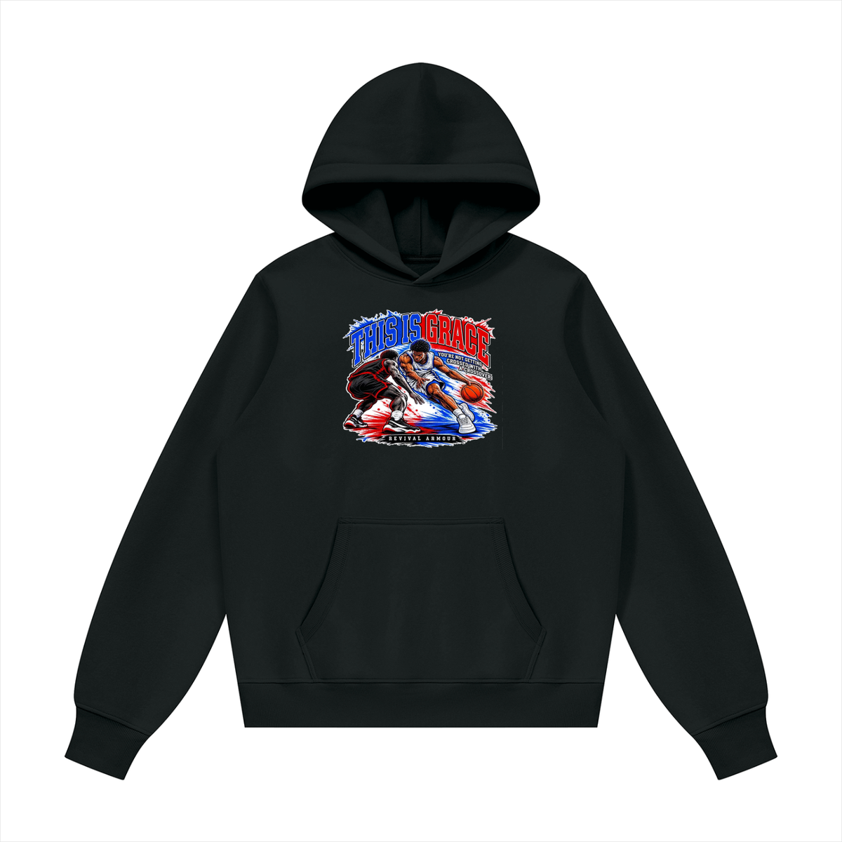 THIS IS GRACE YOU'RE NOT GETTING CROSSED WITH A CROSSOVER ( MARK 1:15 IS ON HIS SHOES TOO ) Hoodie