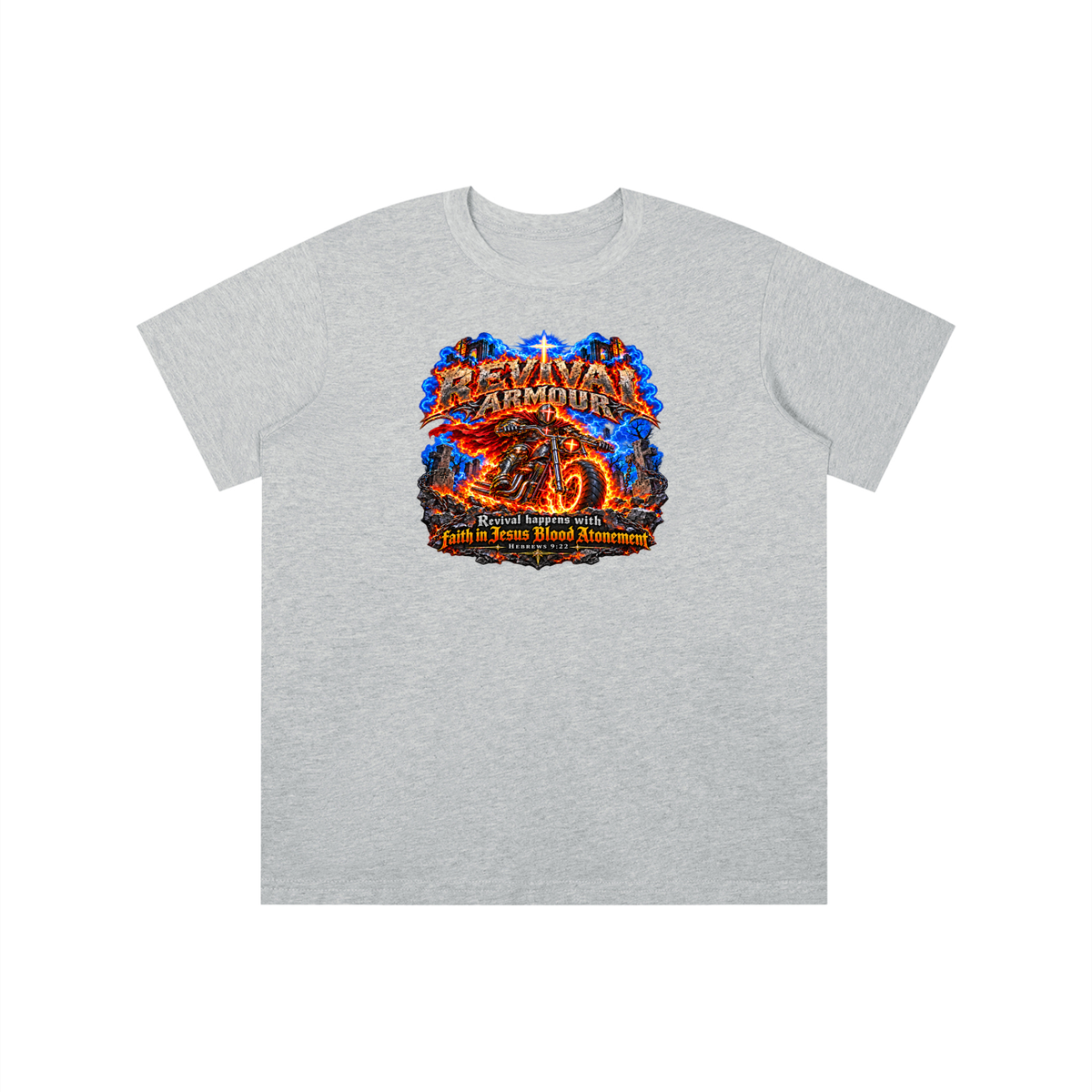 REVIVAL ARMOUR REVIVAL HAPPENS WITH FAITH IN JESUS BLOOD ATONEMENT - HEBREWS 9:22 youth T-shirt