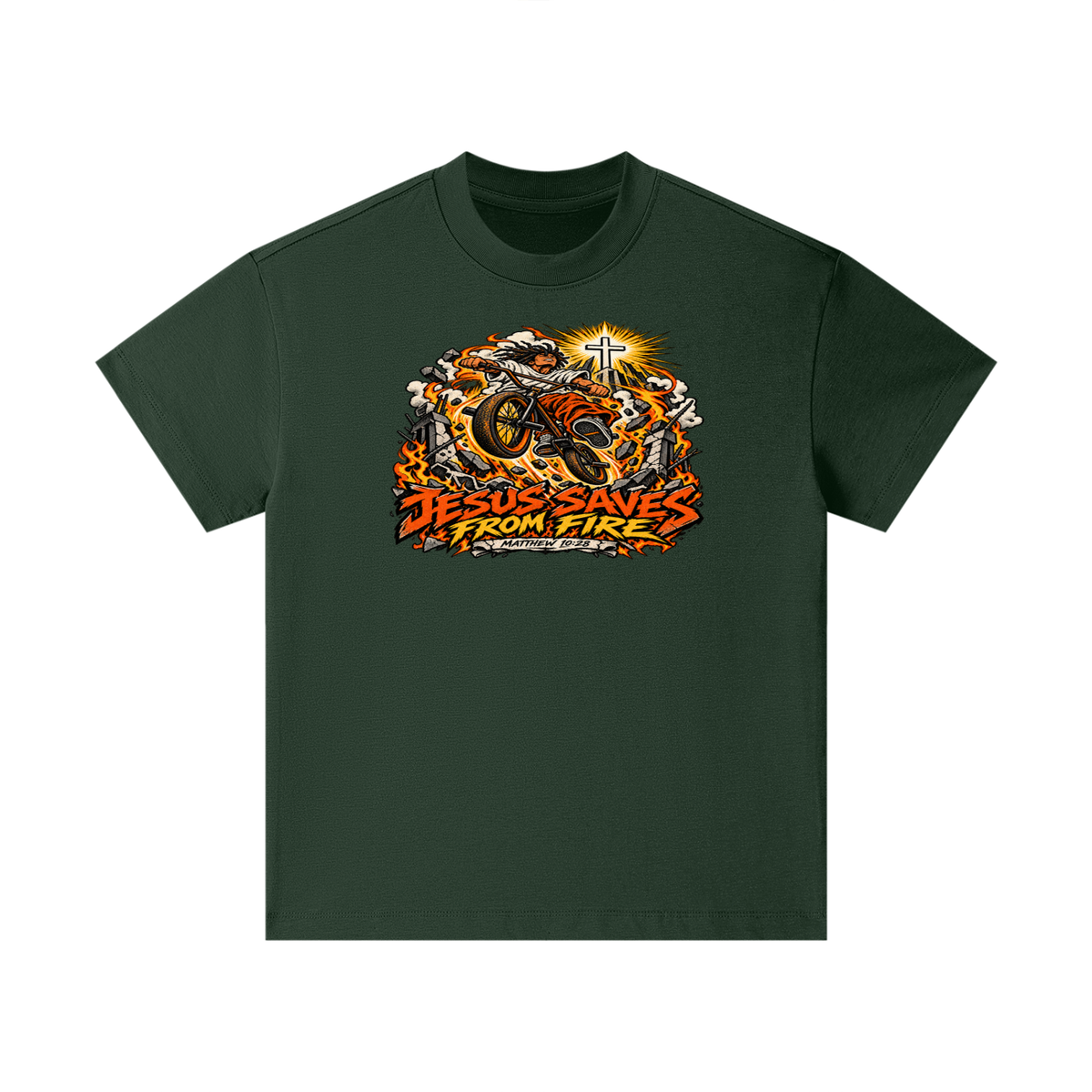 JESUS SAVES FROM FIRE Kids T-Shirt
