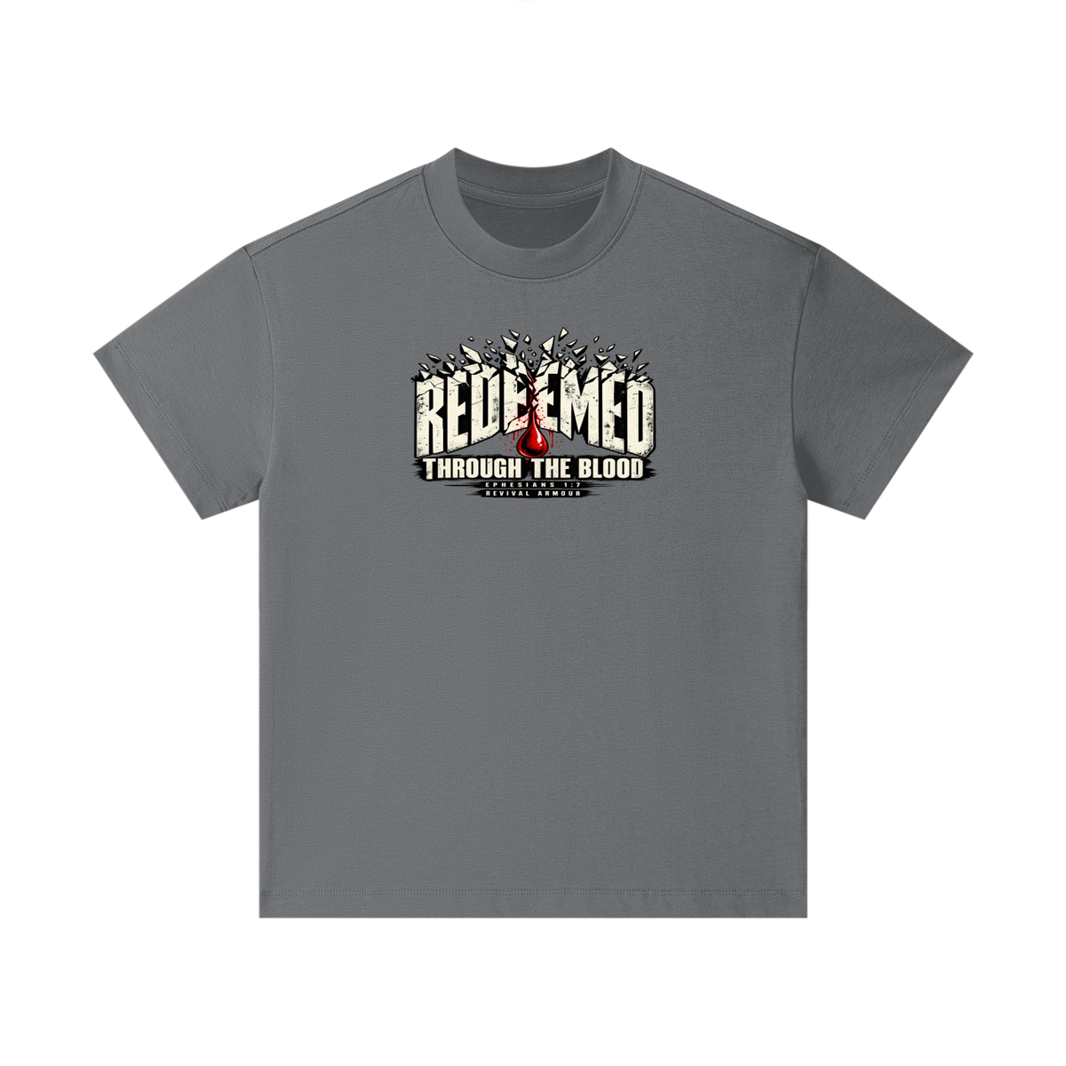 REDEEMED THROUGH THE BLOOD - EPHESIANS 1:7 - Kids T-Shirt