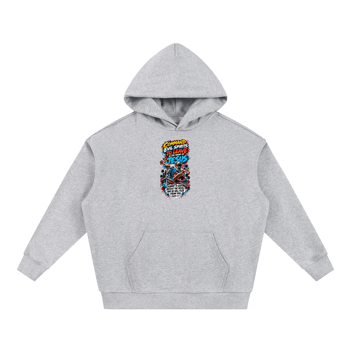 COMMAND EVIL SPIRITS TO LEAVE IN THE NAME OF JESUS SUBMIT TO GOD RESIST THE DEVIL AND HE WILL FLEE FROM YOU ( JAMES 4:7 ) Hoodie