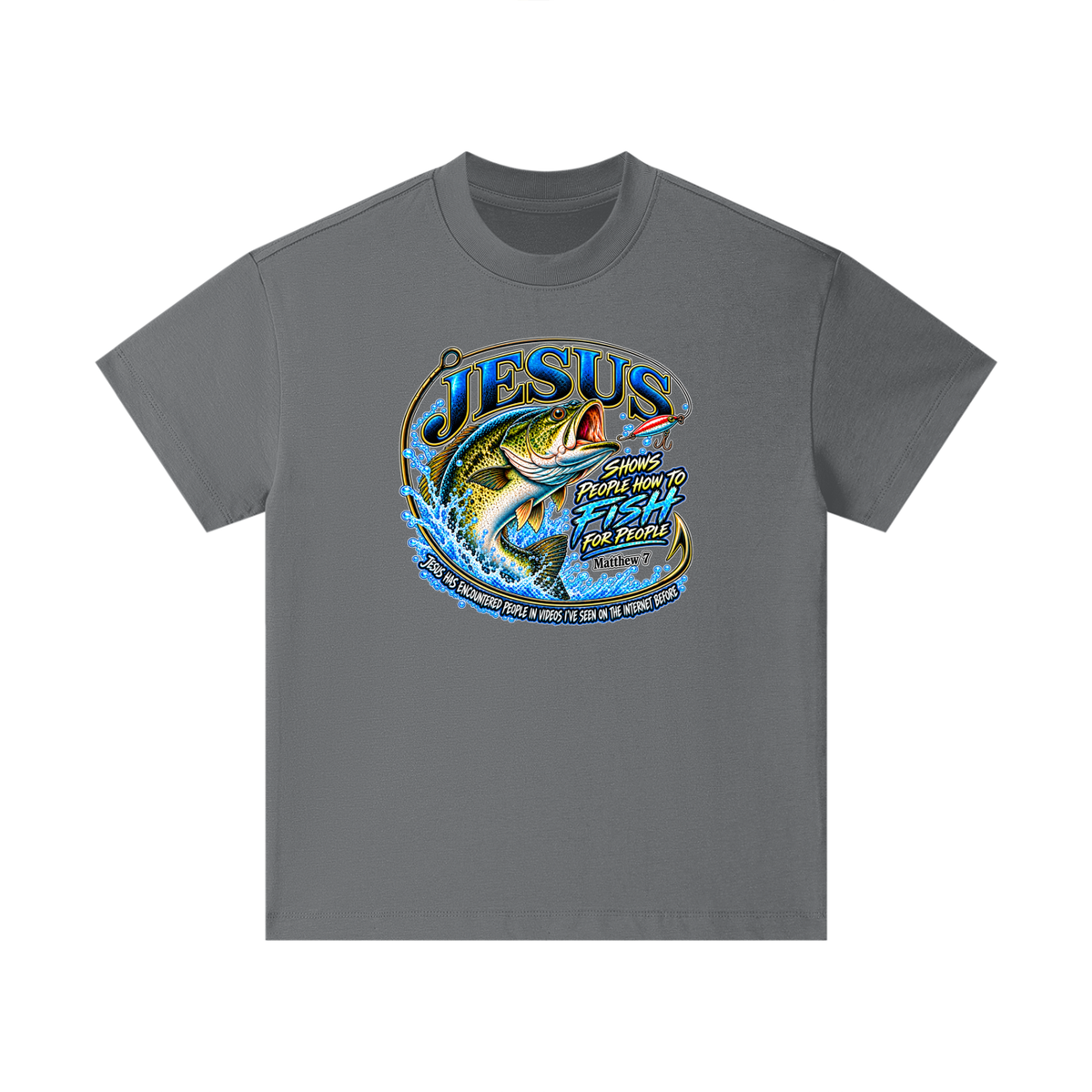 JESUS SHOWS PEOPLE HOW TO FISH FOR PEOPLE _ Matthew 7 Kids T-Shirt