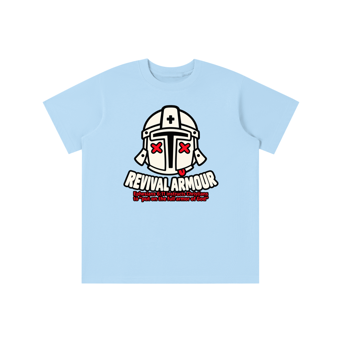 REVIVAL ARMOUR Ephesians 6:11 instructs Christians to "put on the full armor of God" youth T-shirt