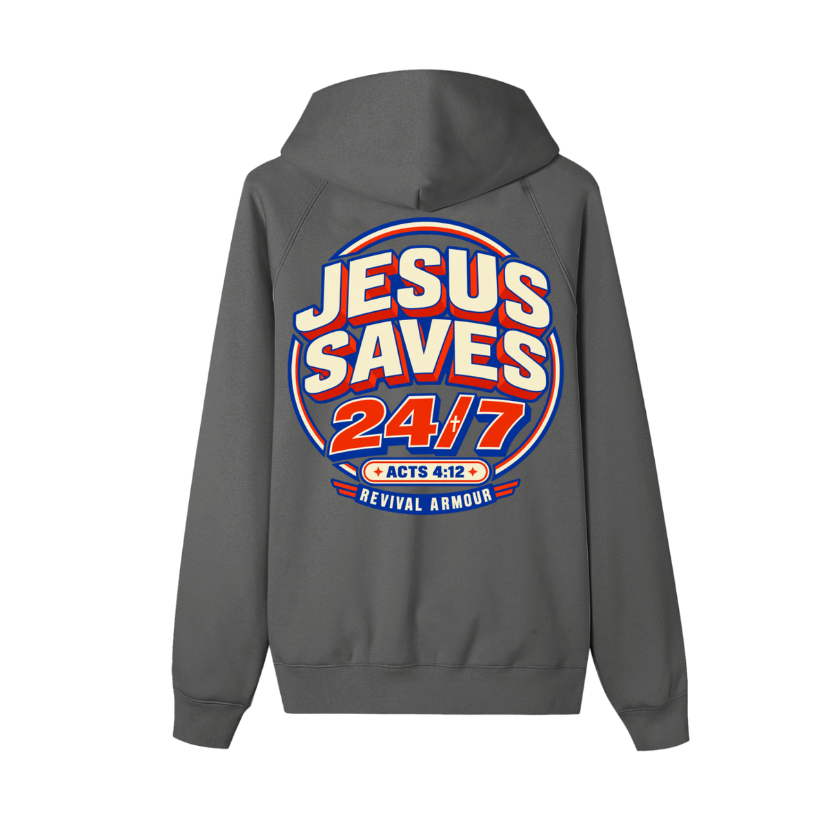 Jesus saves 24/7 Zip-up Fleece Hoodie Jacket