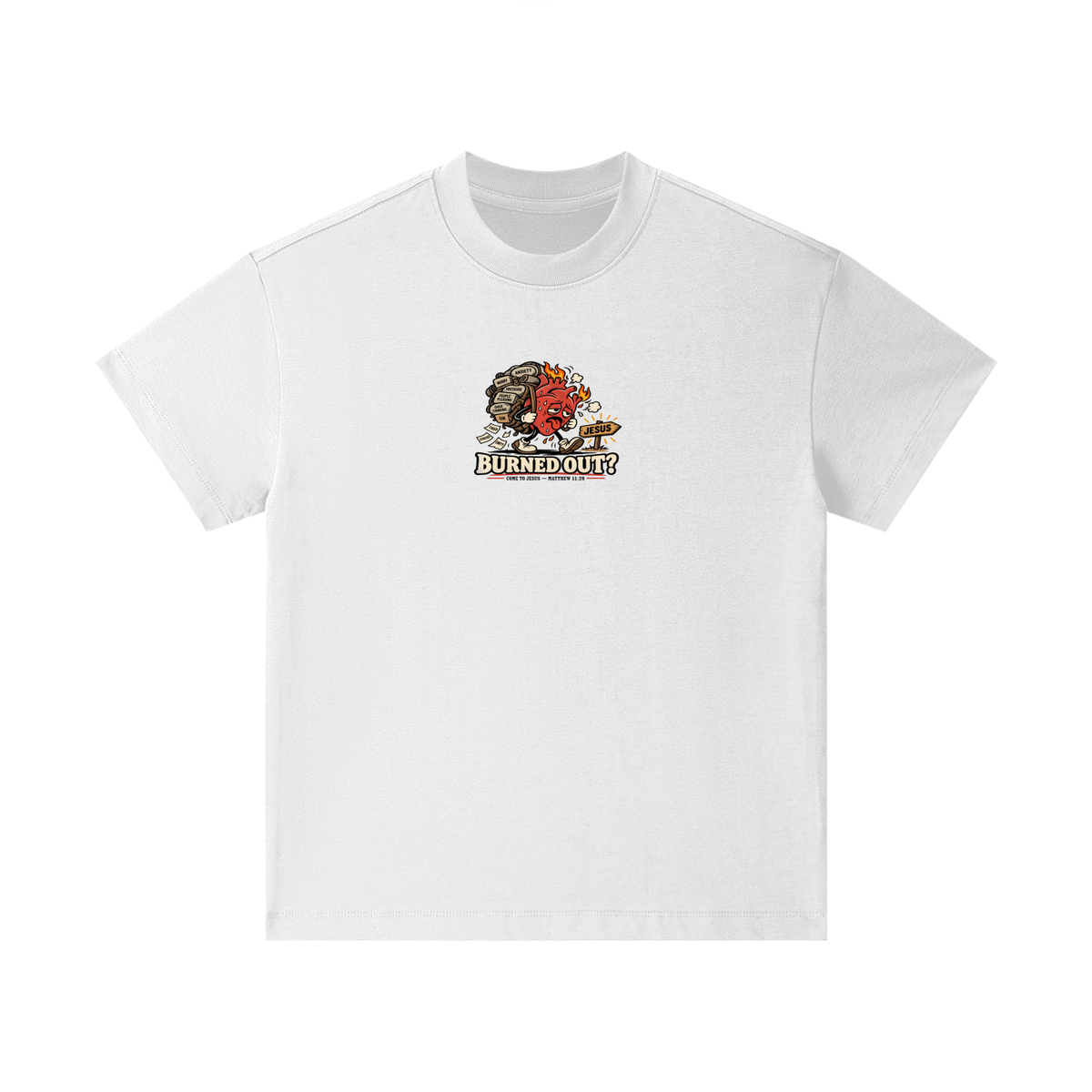 BURNED OUT? COME TO JESUS MATTHEW 11:28 Kids T-Shirt