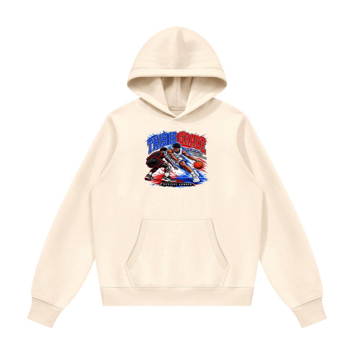 THIS IS GRACE YOU'RE NOT GETTING CROSSED WITH A CROSSOVER ( MARK 1:15 IS ON HIS SHOES TOO ) Hoodie