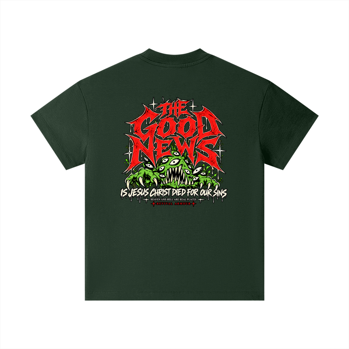 ACCORDING TO 1 CORINTHIANS 15:1-4 NLT THE GOOD NEWS IS JESUS CHRIST DIED FOR OUR SINS HEAVEN AND HELL ARE REAL PLACES Kids T-Shirt