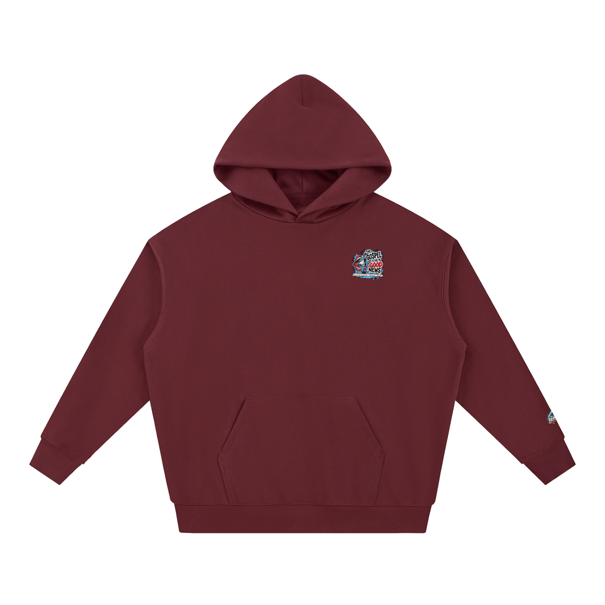 THE GOSPEL IS THE GOOD NEWS CHRIST DIED FOR OUR SINS . WAS BURIED . ROSE AGAIN -- 1 CORINTHIANS 15:1-4 -- Hoodie