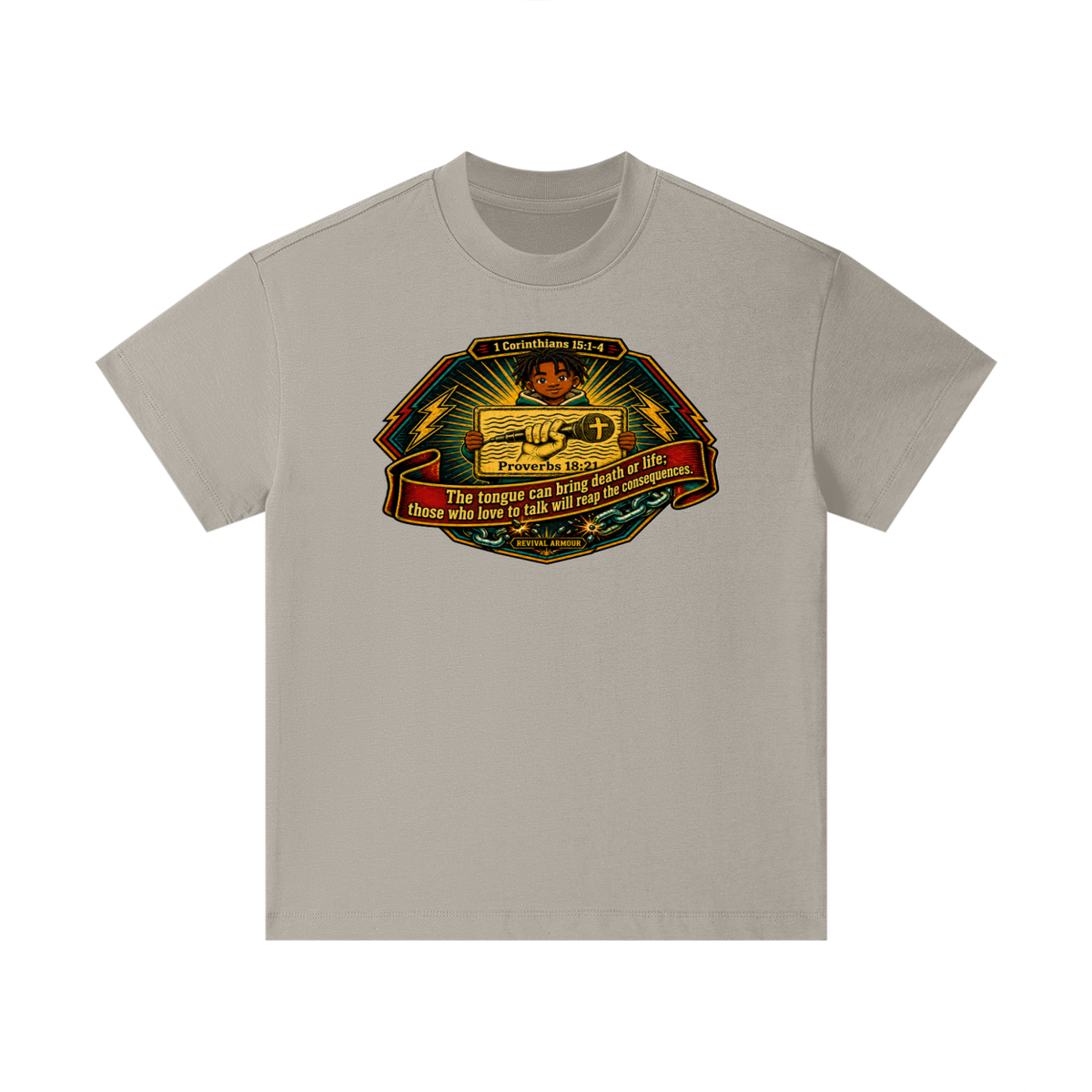 Proverbs 18:21 NLT Kids T-Shirt