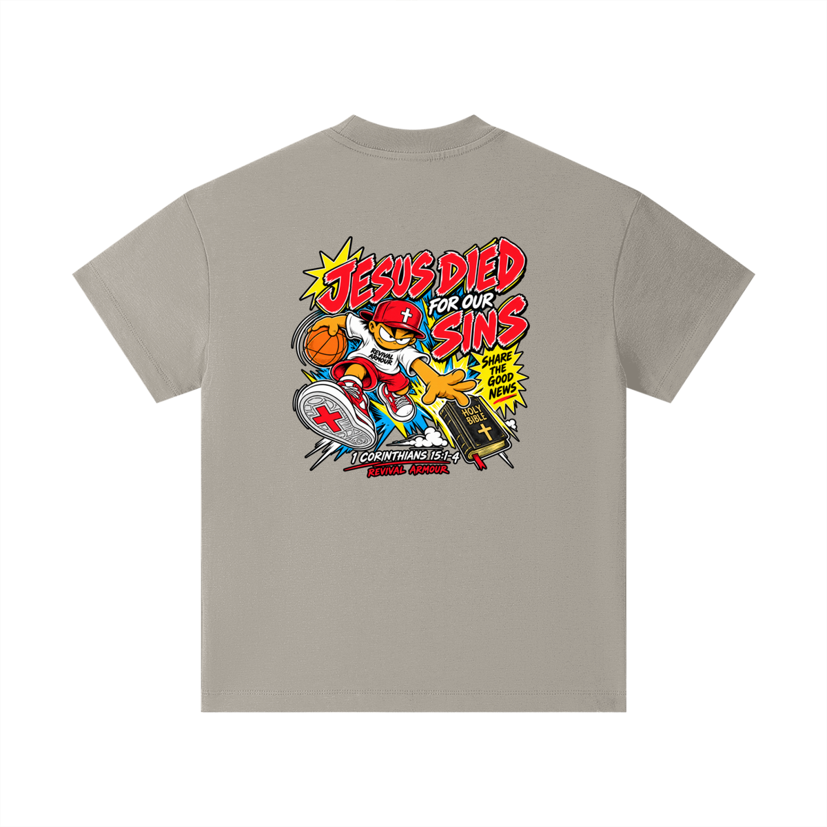 SUBMIT TO JESUS RESIST THE DEVIL AND HE WILL FLEE FROM YOU INSPIRED BY JAMES 4:7 JESUS DIED FOR OUR SINS SHARE THE GOOD NEWS HOLY BIBLE 1 CORTHIANS 15:1-4 REVIVAL ARMOUR Kids T-Shirt