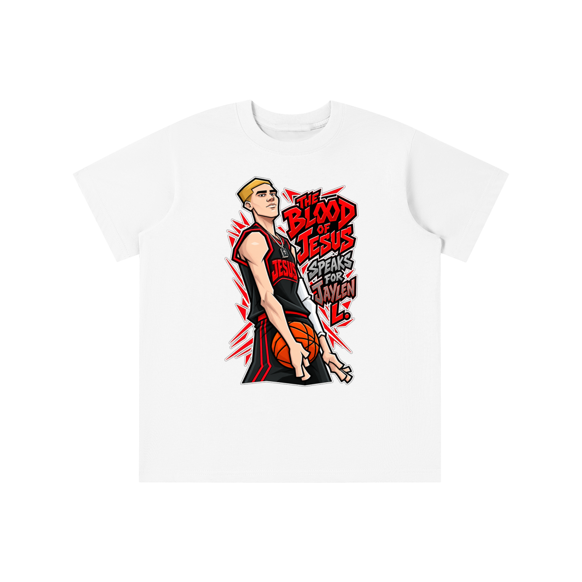 THE BLOOD OF JESUS SPEAKS FOR JAYLEN L. youth T-shirt