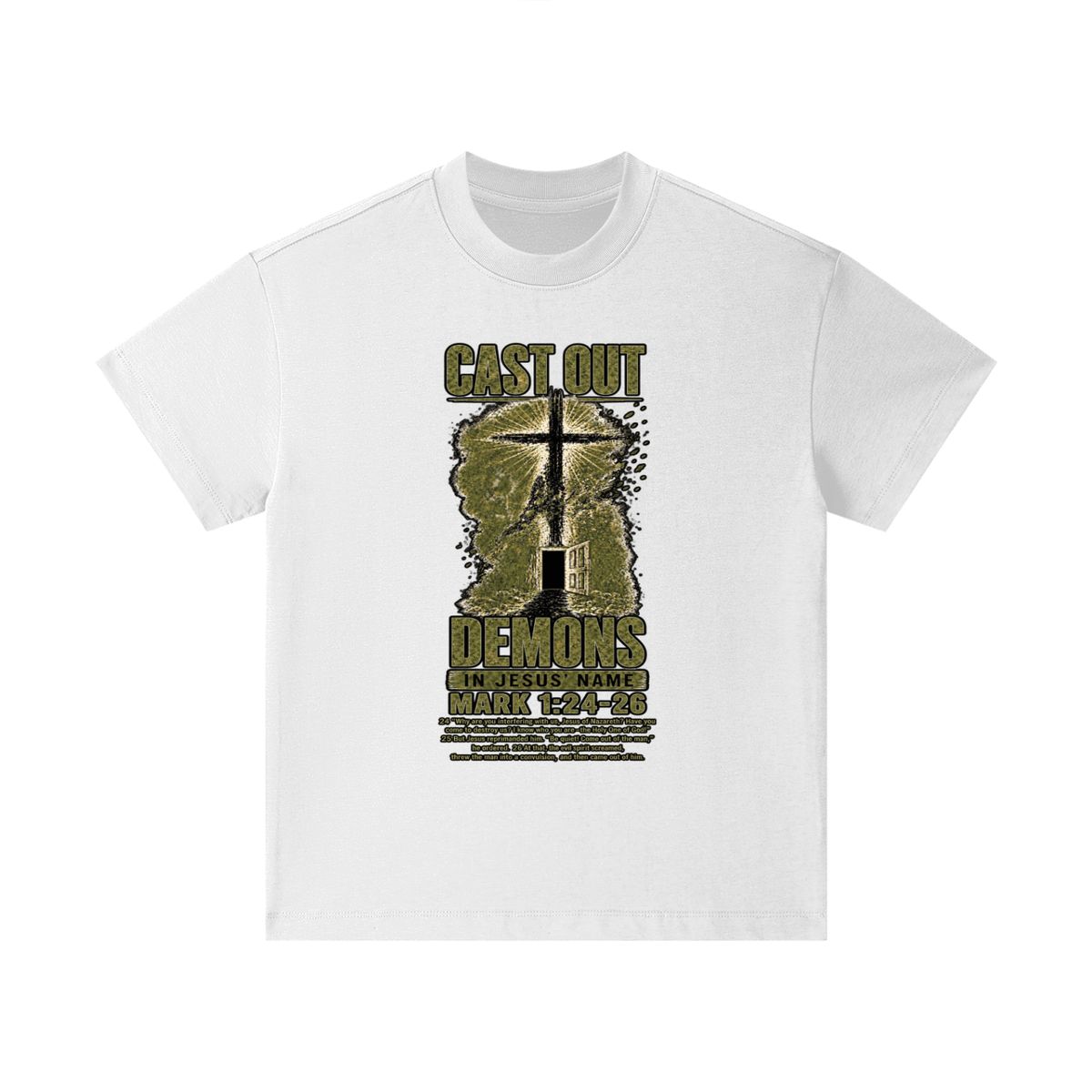 Mark 1:24-26 NLT Kids T-Shirt