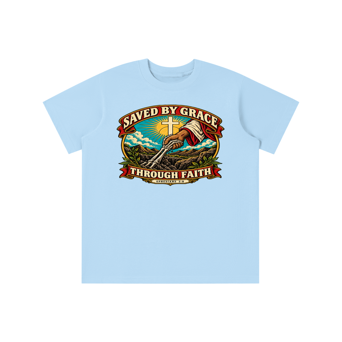 Saved by Grace through Faith youth T-shirt