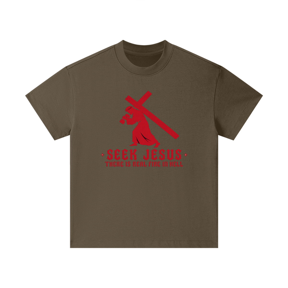 SEEK JESUS THERE IS REAL FIRE IN HELL Kids T-Shirt