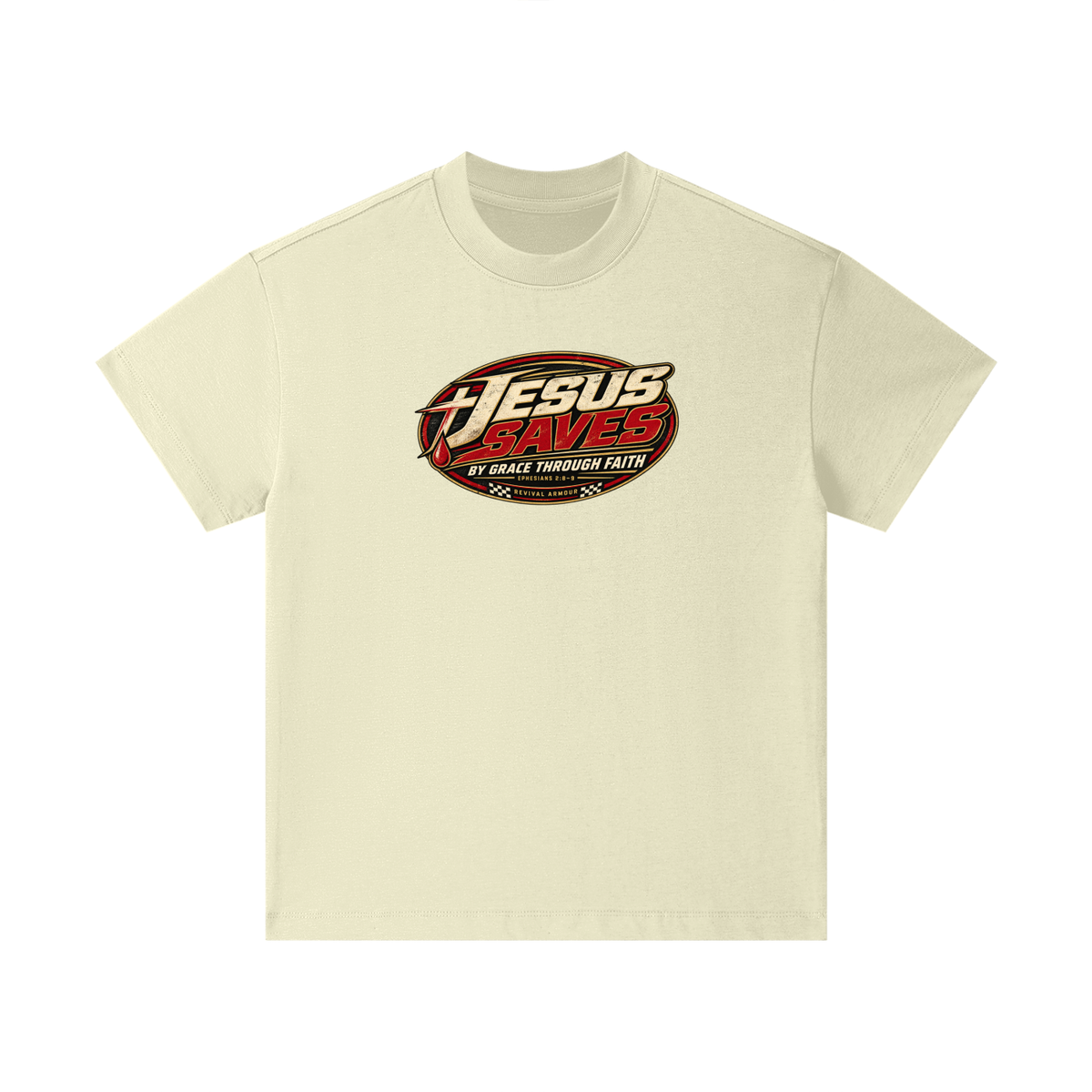 JESUS SAVES BY GRACE THROUGH FAITH - EPHESIANS 2:8-9 - Kids T-Shirt