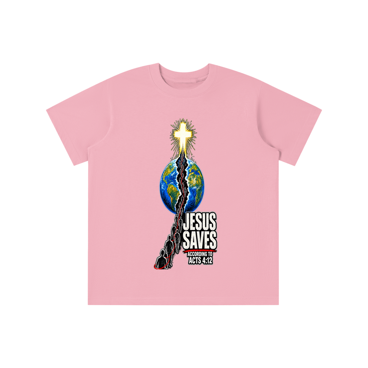 JESUS SAVES ACCORDING TO ACTS 4:12 youth T-shirt