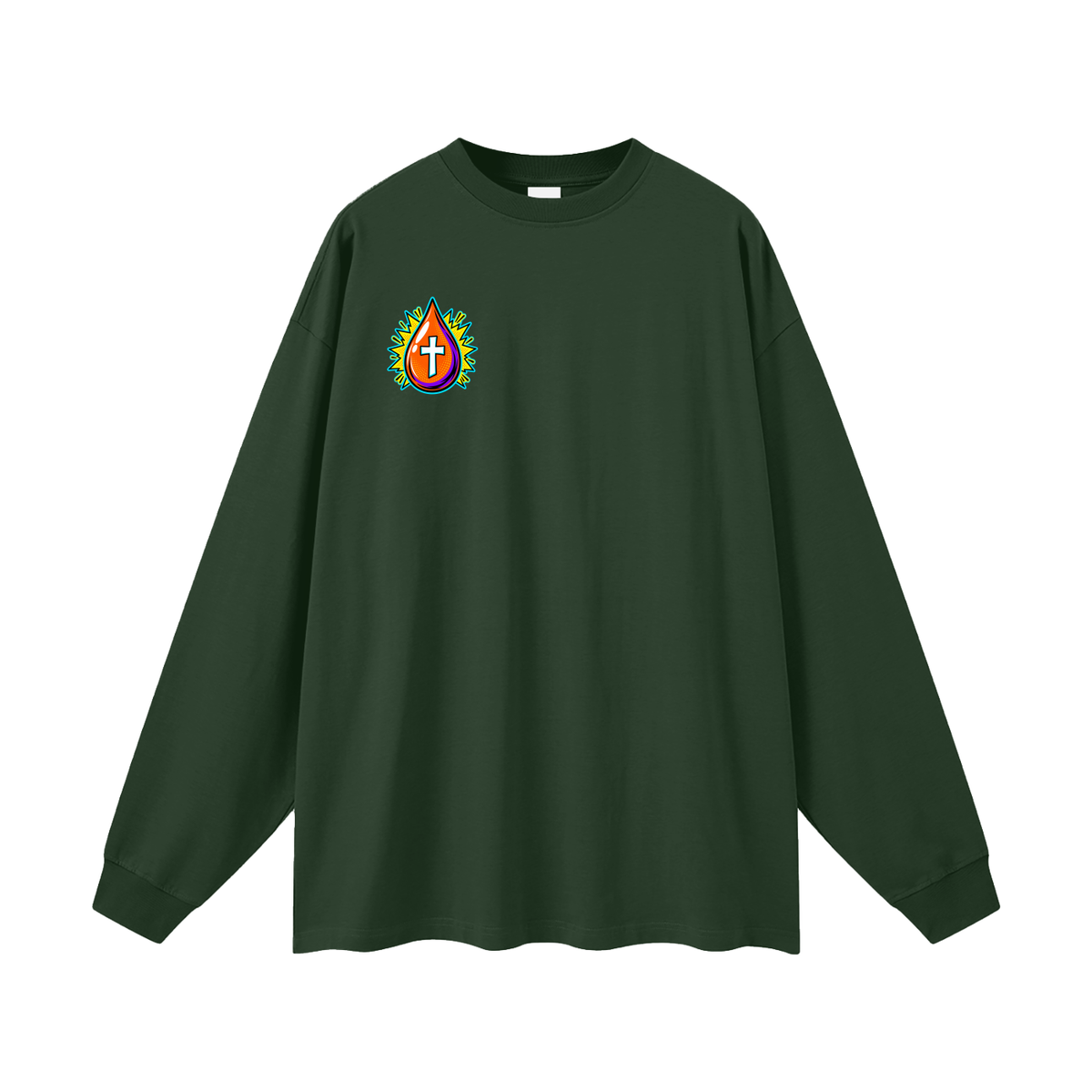 JESUS DIED ONCE BACKED UP BY Romans 6:9-10 Long Sleeve T-Shirt