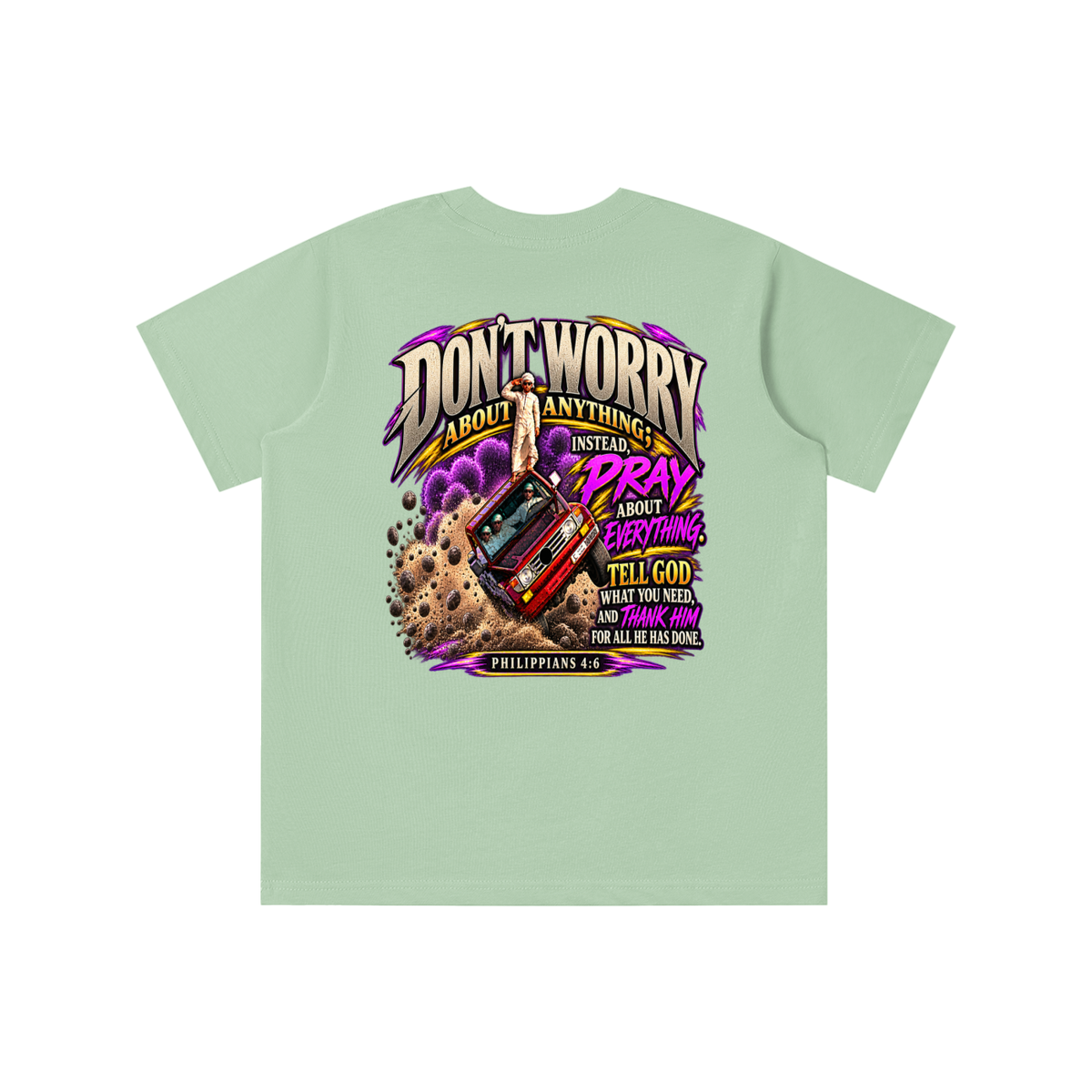 PHILIPPIANS 4:6 NLT youth T-shirt