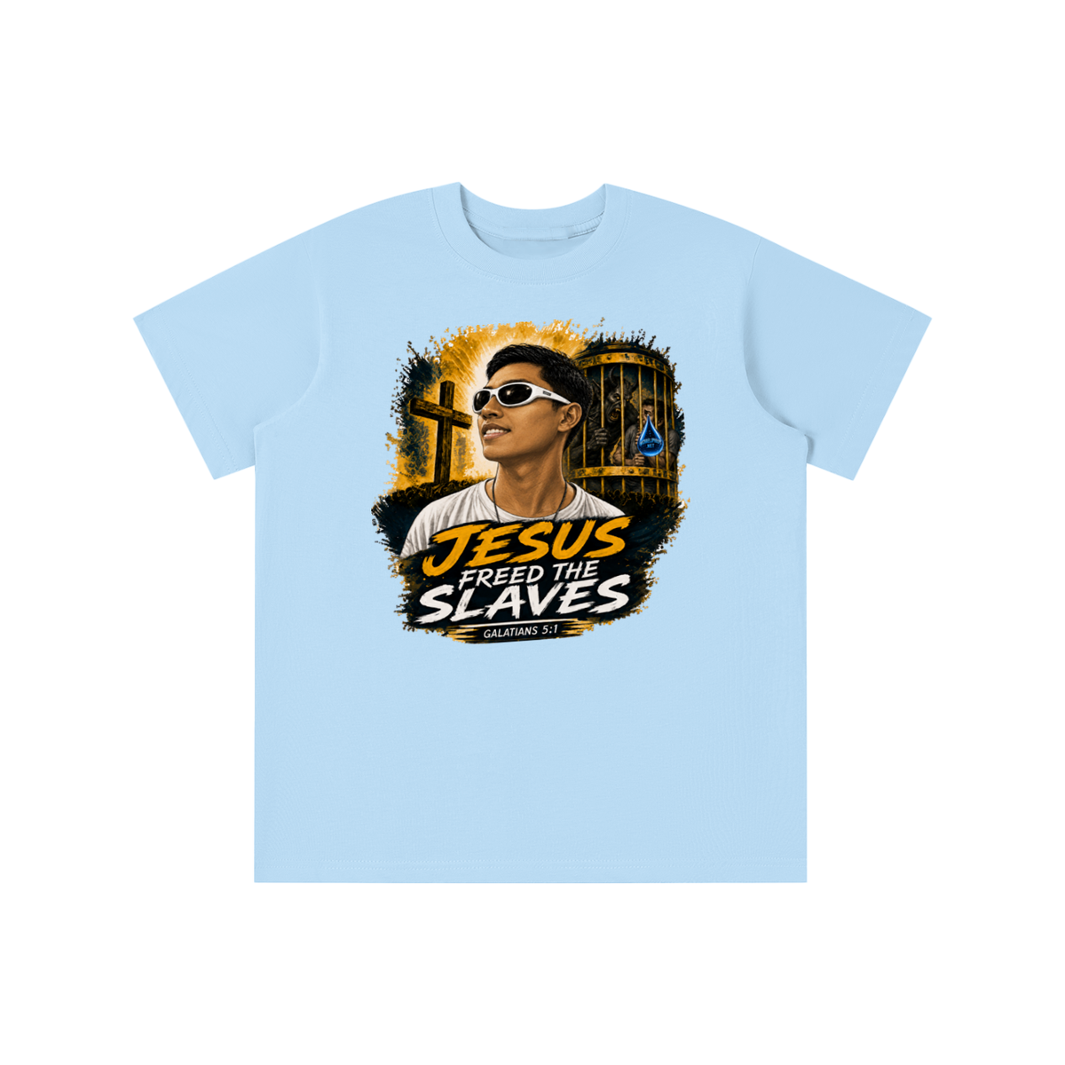 Jesus freed the slaves youth T-shirt