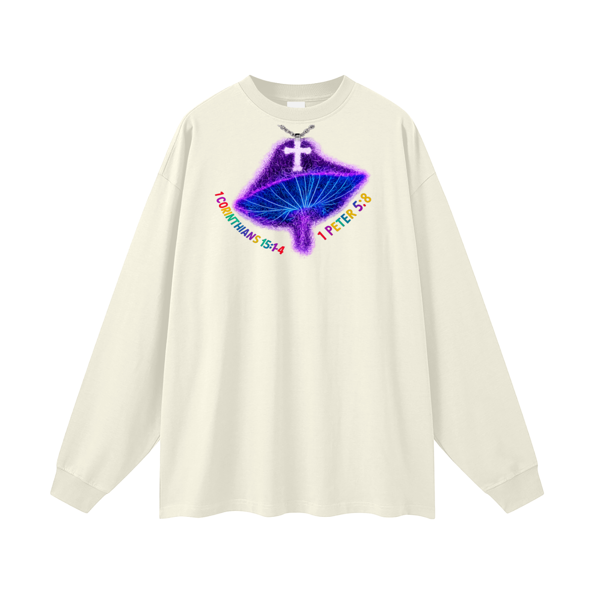 1 Corinthians 15:1-4 1 Peter 5:8 Long Sleeve T-Shirt