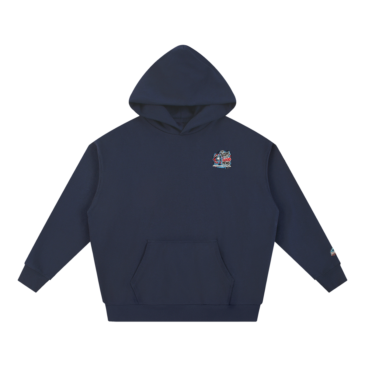THE GOSPEL IS THE GOOD NEWS CHRIST DIED FOR OUR SINS . WAS BURIED . ROSE AGAIN -- 1 CORINTHIANS 15:1-4 -- Hoodie