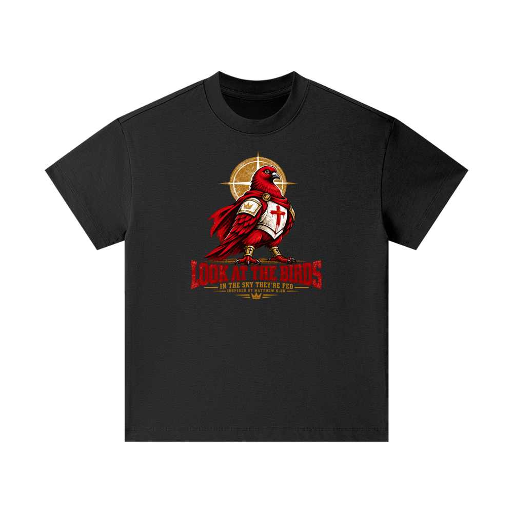 LOOK AT THE BIRDS IN THE SKY THEY'RE FED INSPIRED BY MATTHEW 6:26 Kids T-Shirt