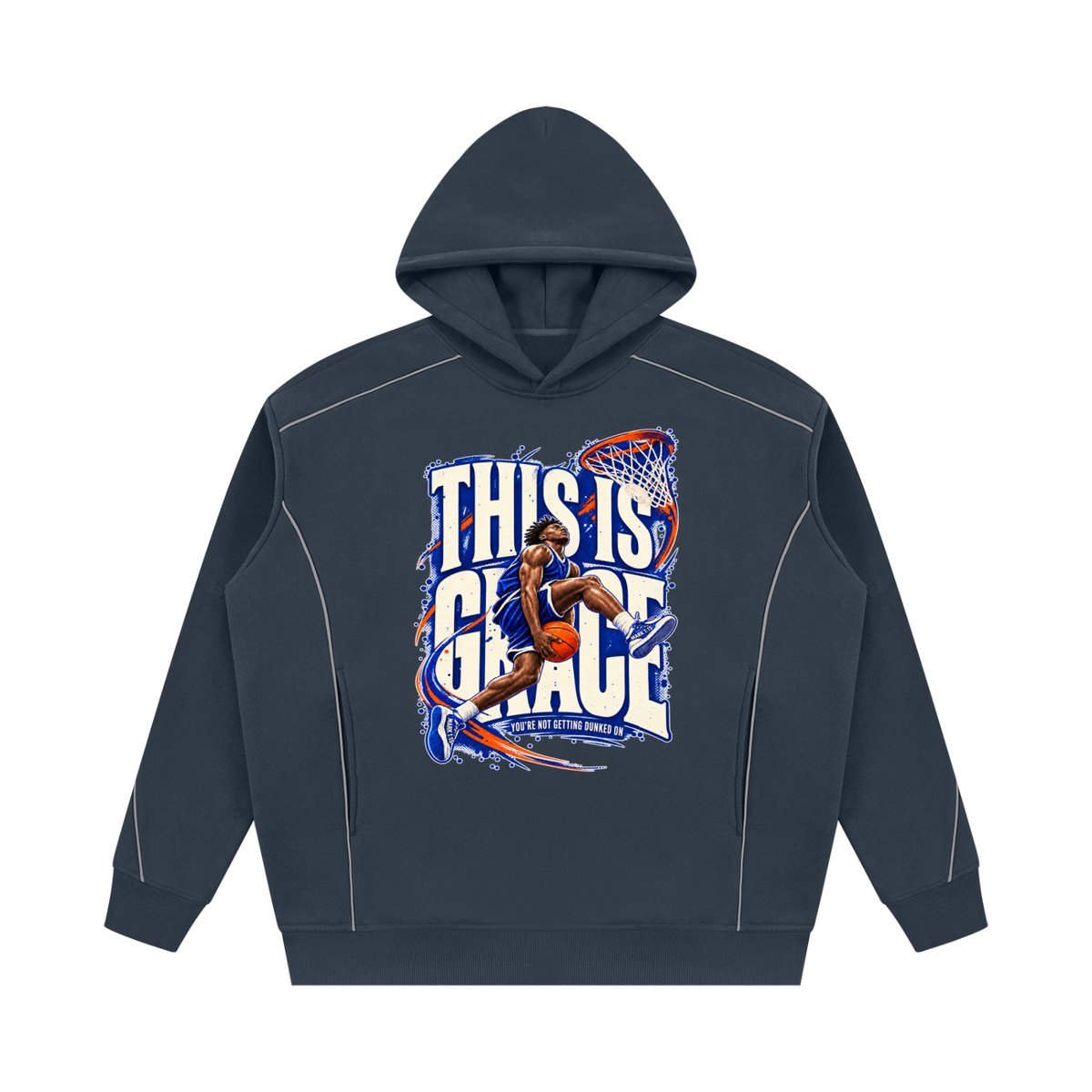 THIS IS GRACE YOU'RE NO GETTING DUNKED ON ( MARK 1:15 IS ON HIS SHOES ) Hoodie