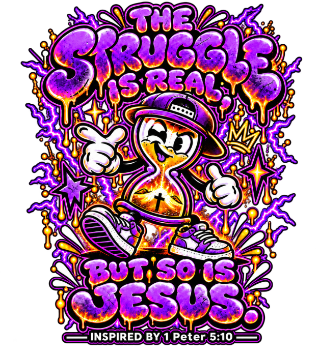 THE STRUGGLE IS REAL BUT SO IS JESUS - INSPIRED BY 1 PETER 5:10 - Hoodie