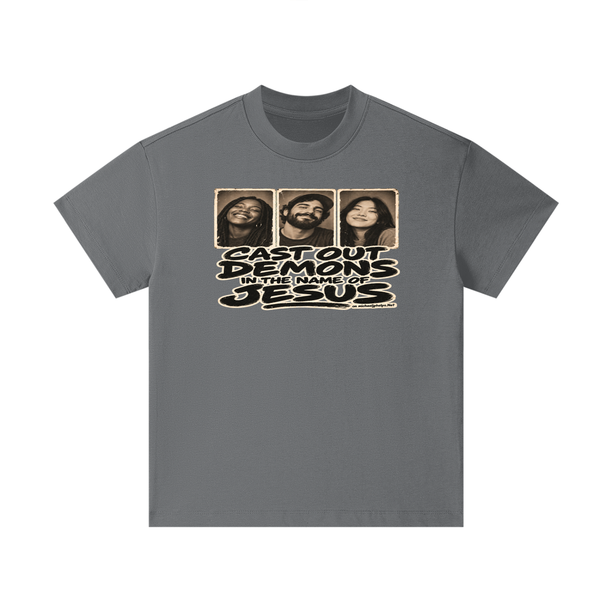 Cast out demons in the name of Jesus on Michaeljphelps.Net Kids T-Shirt