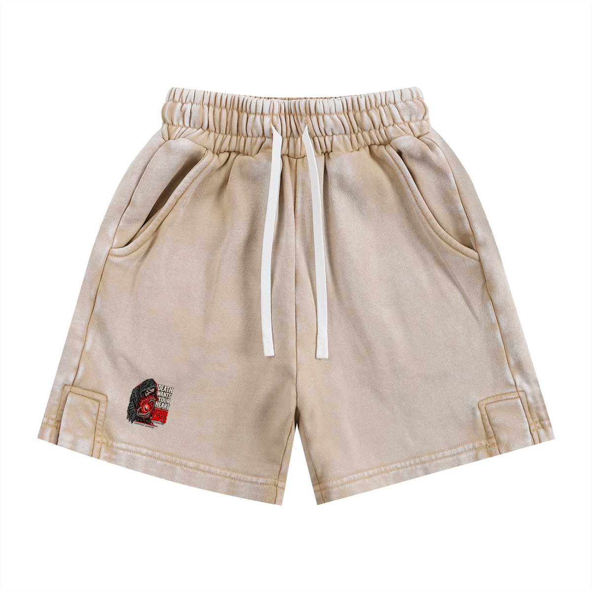DEATH WANTS YOUR HEART JESUS SAVES ROMANS 6:23 REVIVAL ARMOUR Kids' Shorts