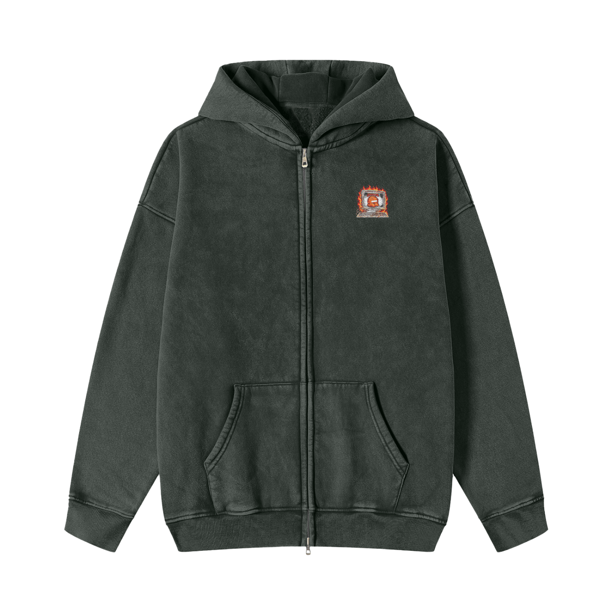 DOGS DON'T GO TO THE NEW JERUSALEM ACCORDING TO REVELATION 22:15 Zip-Up Hoodie Jacket