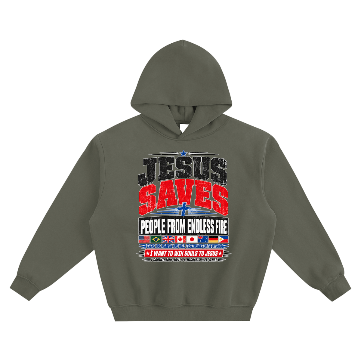 JESUS SAVES PEOPLE FROM ENDLESS FIRE THERE ARE HEAVEN AND HELL TESTIMONIES ON THE INTERNET I WANT TO WIN SOULS TO JESUS no pocket Hoodie