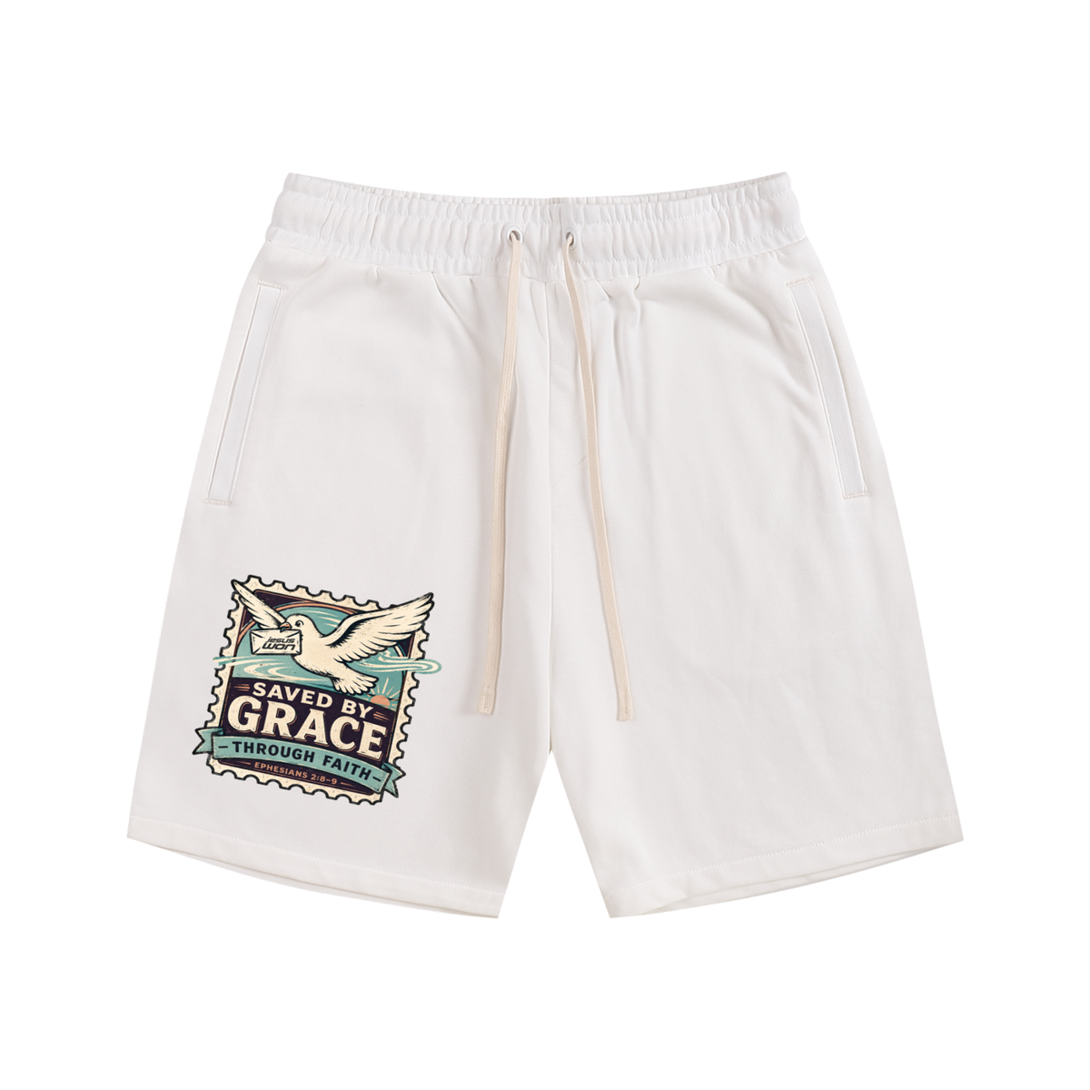 Saved by Grace though Faith Shorts
