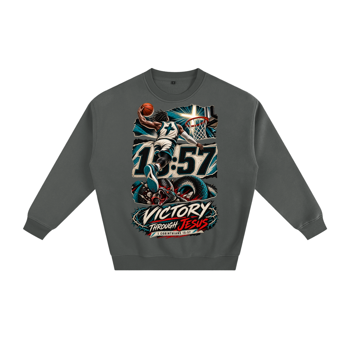 Victory through Jesus Sweatshirt