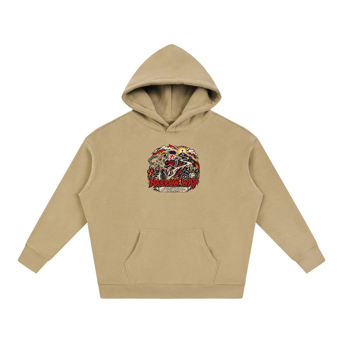 NARROW WAY JESUS SAID IN NLT "The kingdom of God is near! Repent of your sins and believe the Good News!" Hoodie