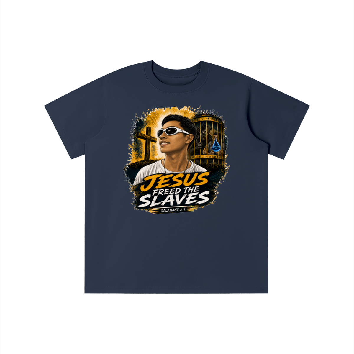 Jesus freed the slaves youth T-shirt